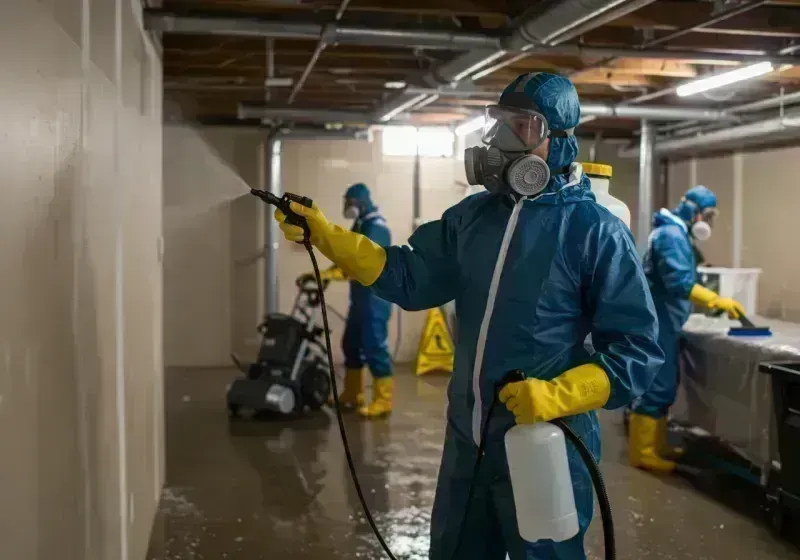 Basement Sanitization and Antimicrobial Treatment process in Grandview, IL